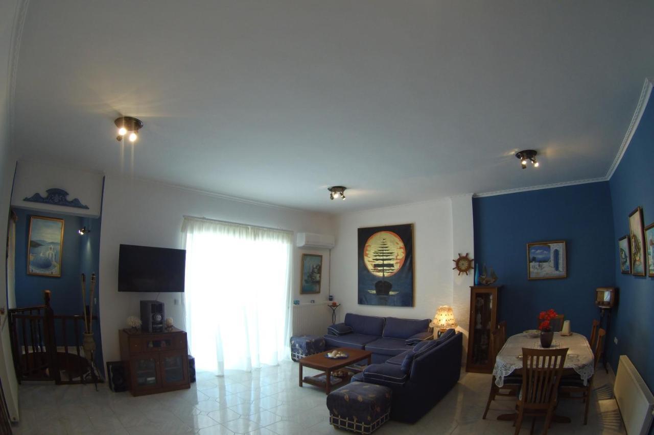 Blue & White Maisonette Over The Sea Near Sounio 수니언 외부 사진